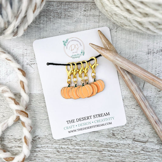 Pumpkin Stitch Markers Set