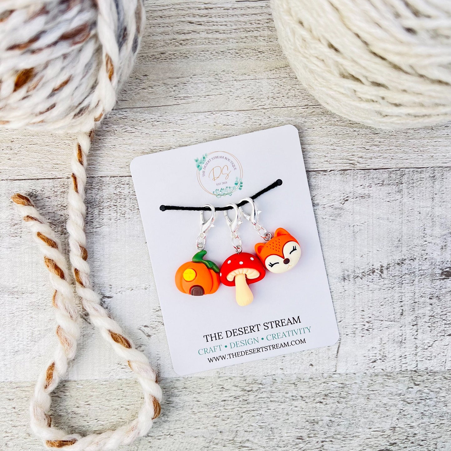 Fall Forrest stitch markers Set