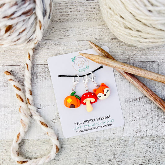 Fall Forrest stitch markers Set