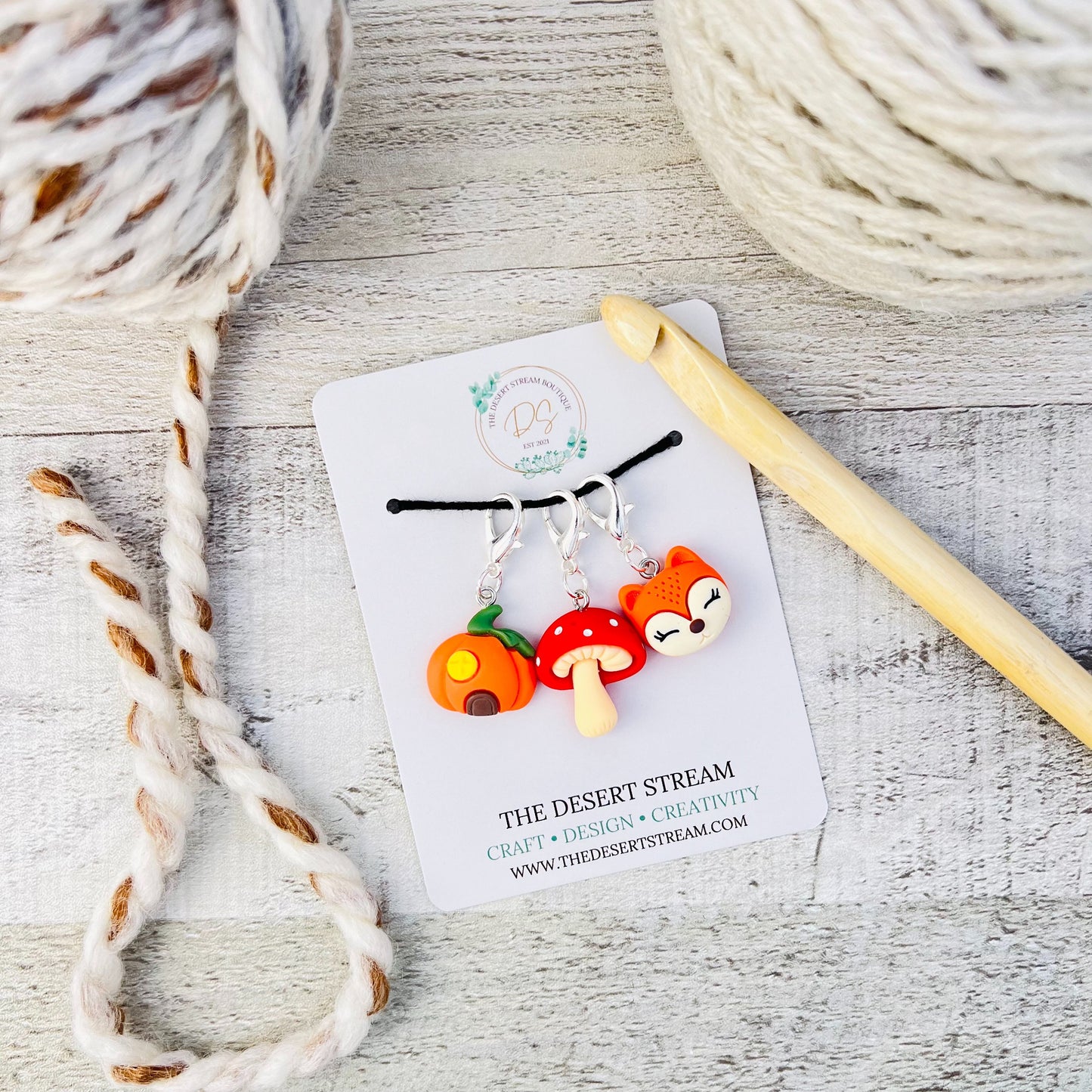 Fall Forrest stitch markers Set