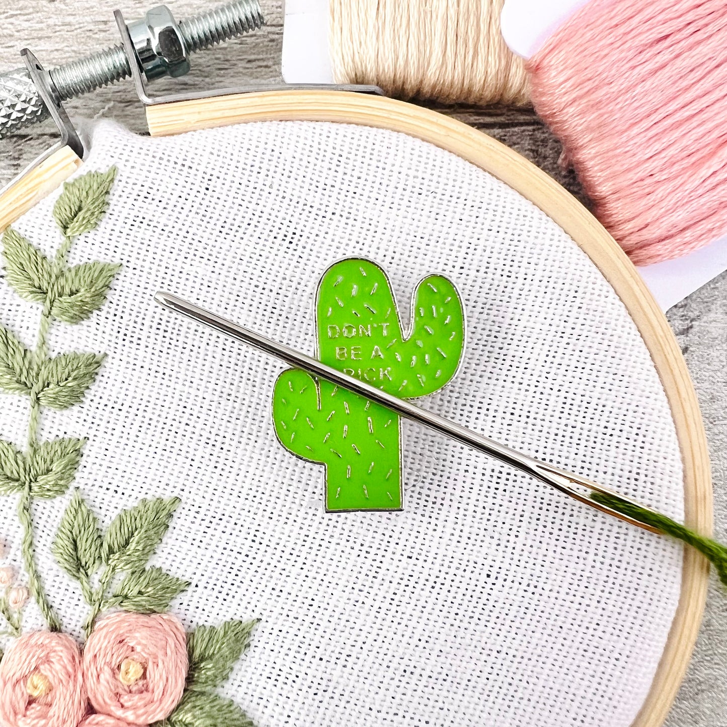 Cactus Prick Needle Minder Needle Threader Magnetic