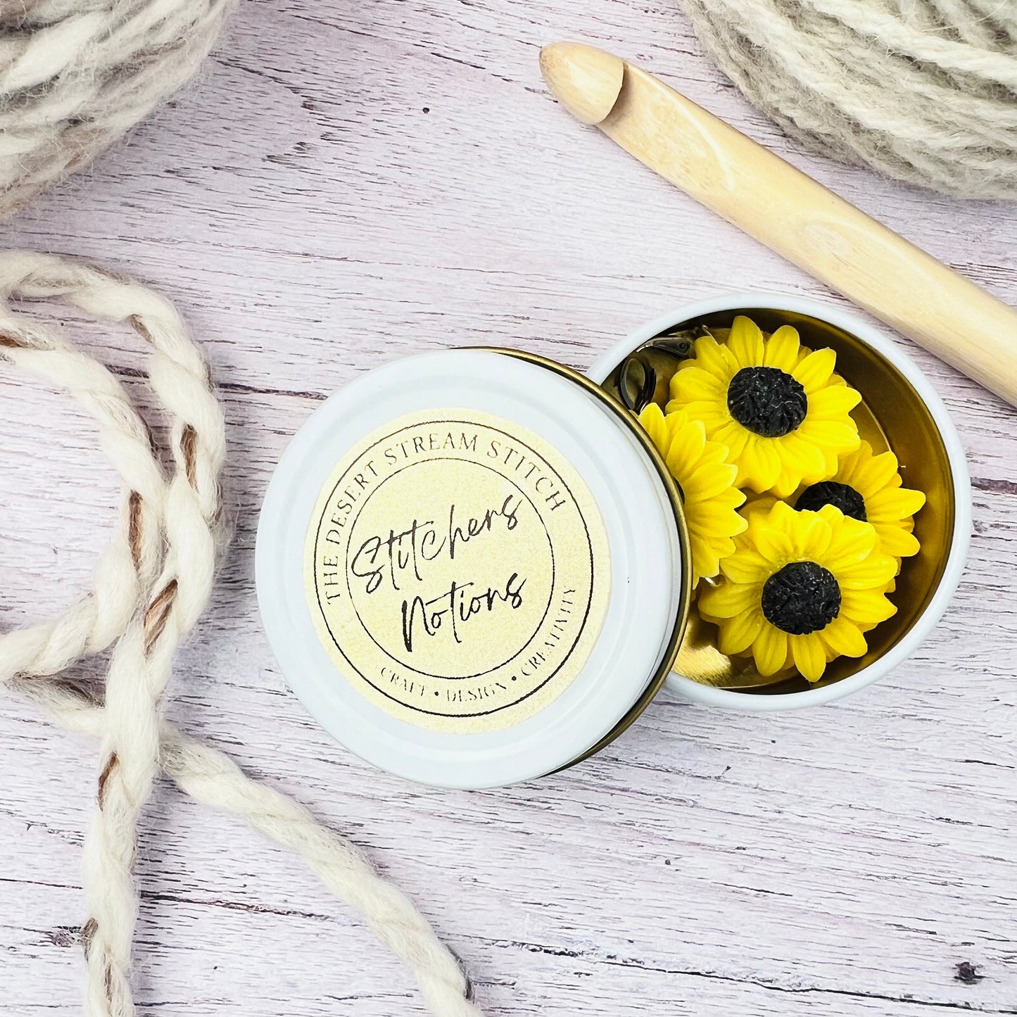 Sunflower Stitch Markers