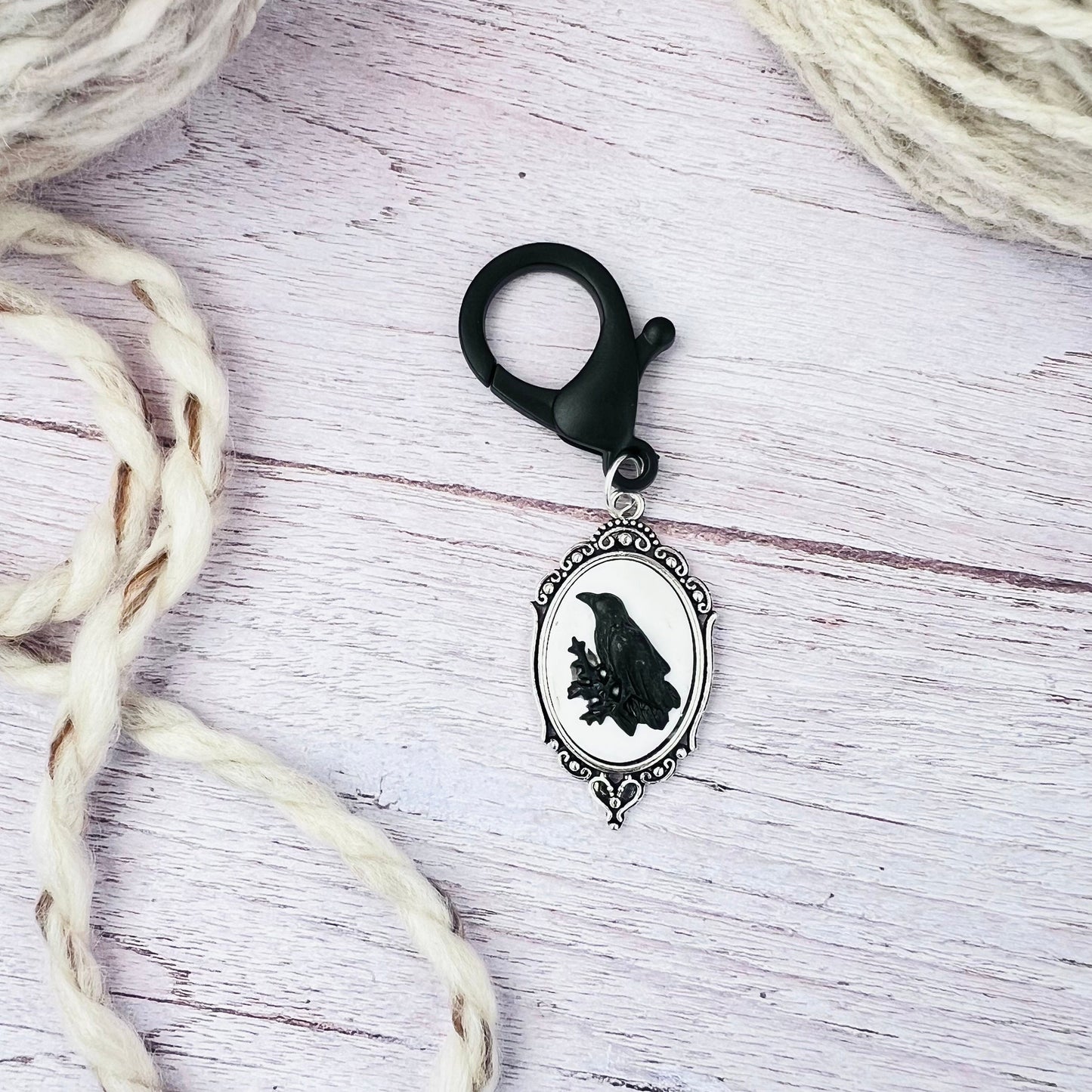 Victorian Raven Jumbo Stitch Marker