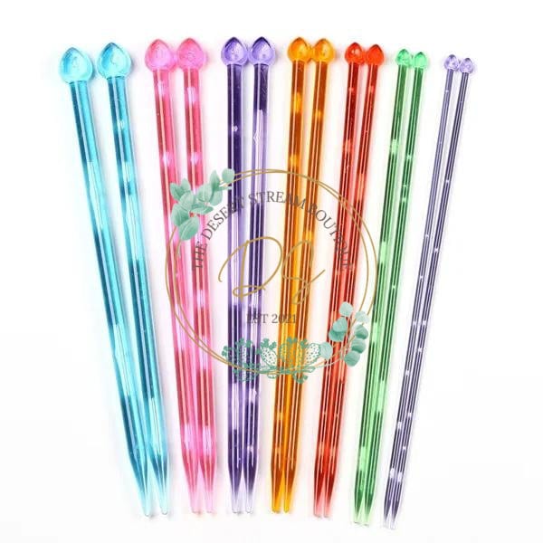 Acrylic Single Point Knitting Needles