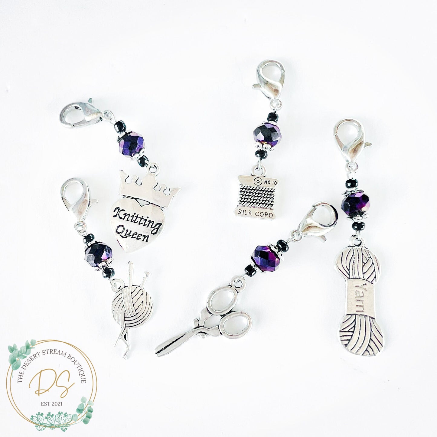 Knit Queen Stitch Markers Set - Knitting and Crochet