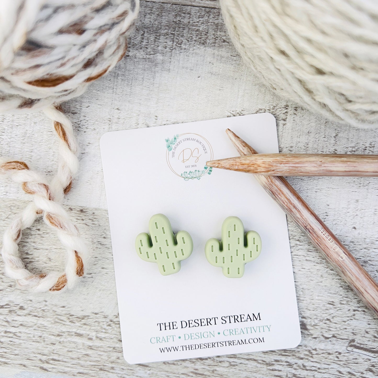Cactus Stitch Stoppers Knitting Needle Point Protectors