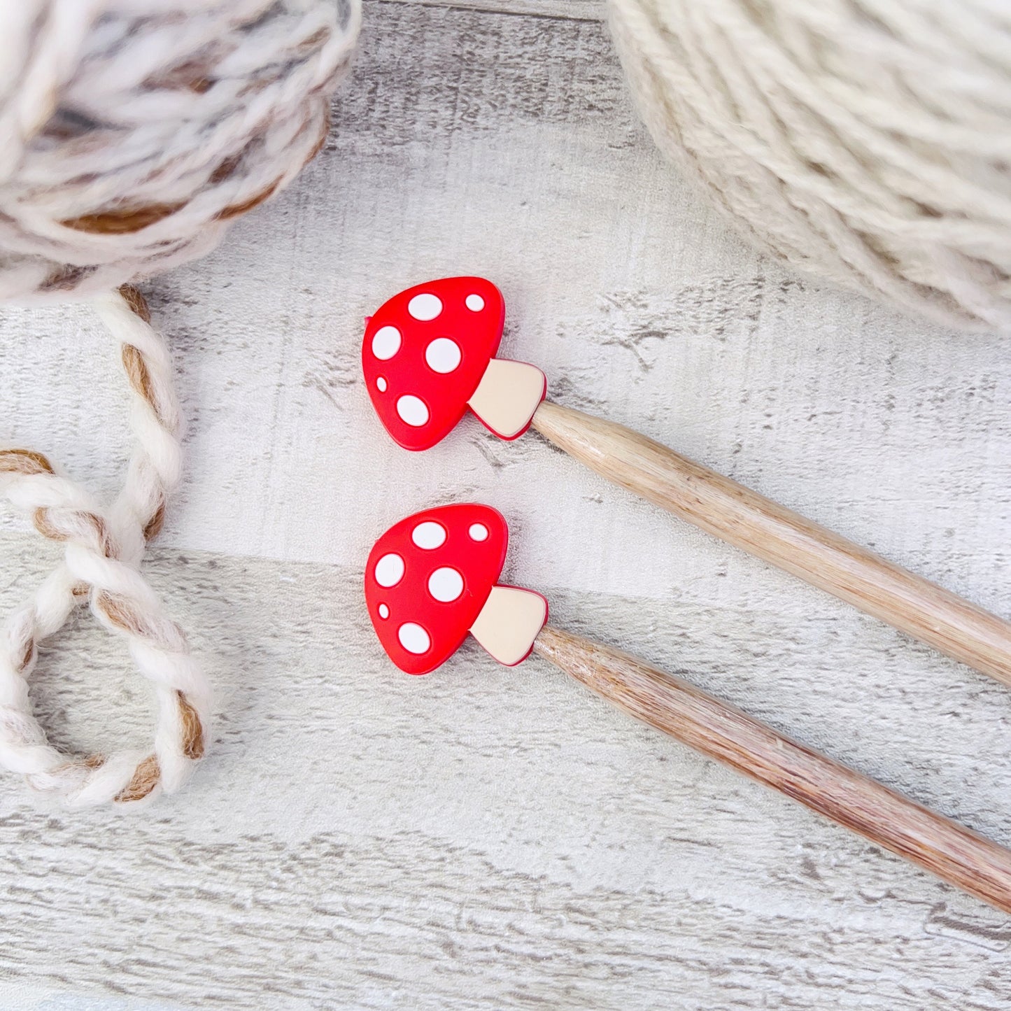 Mushroom Stitch Stoppers Knitting Needle Point Protectors