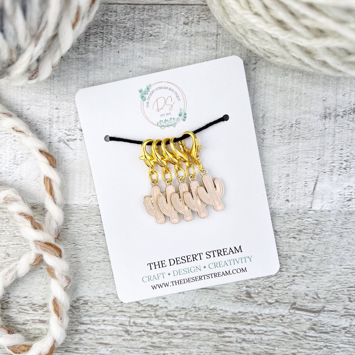 Cactus Stitch Markers Set - Knitting and Crochet