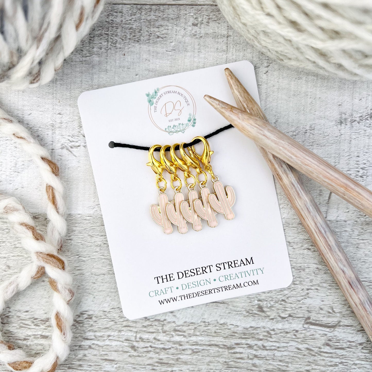 Cactus Stitch Markers Set - Knitting and Crochet