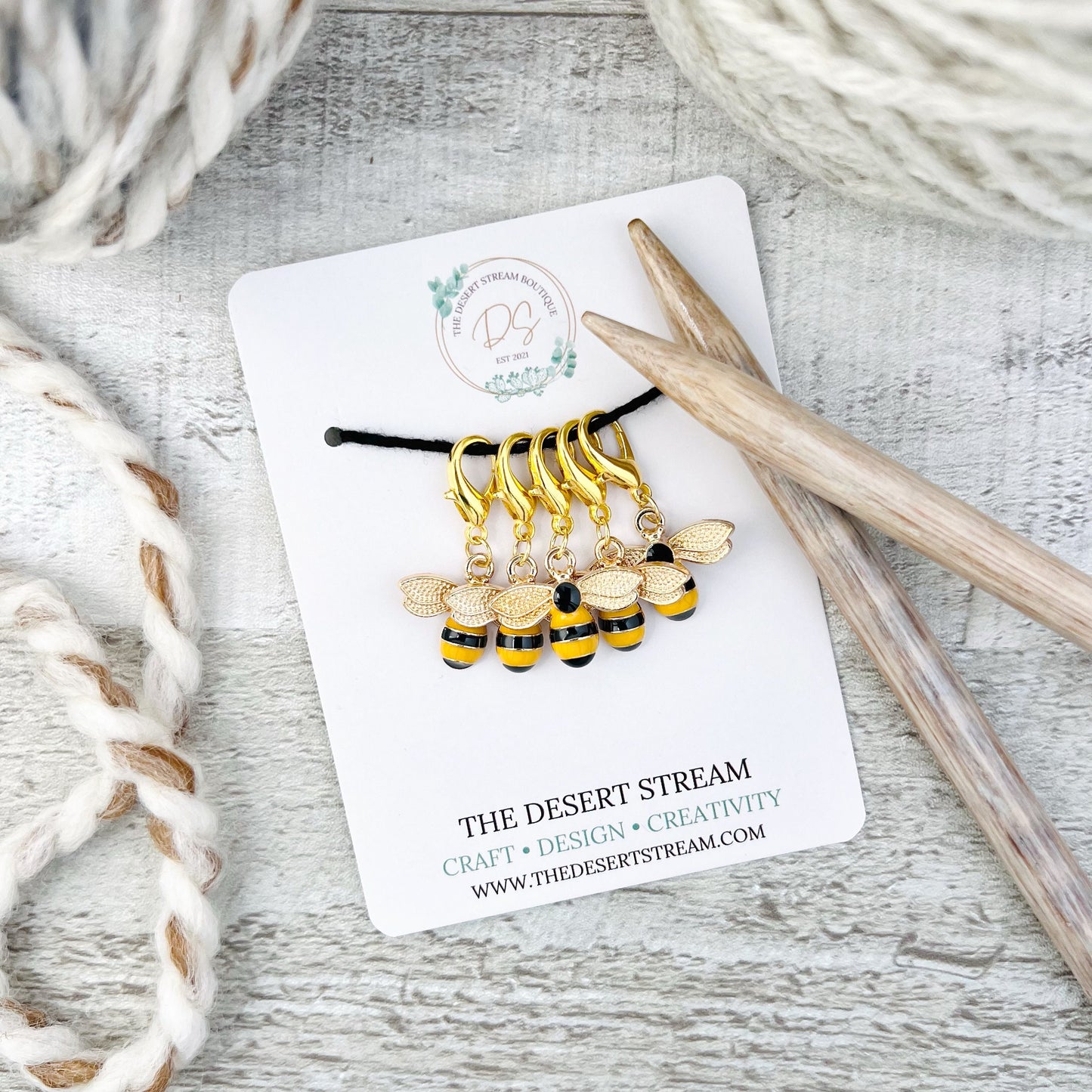 Honey Bee Stitch Markers Set - Knitting and Crochet