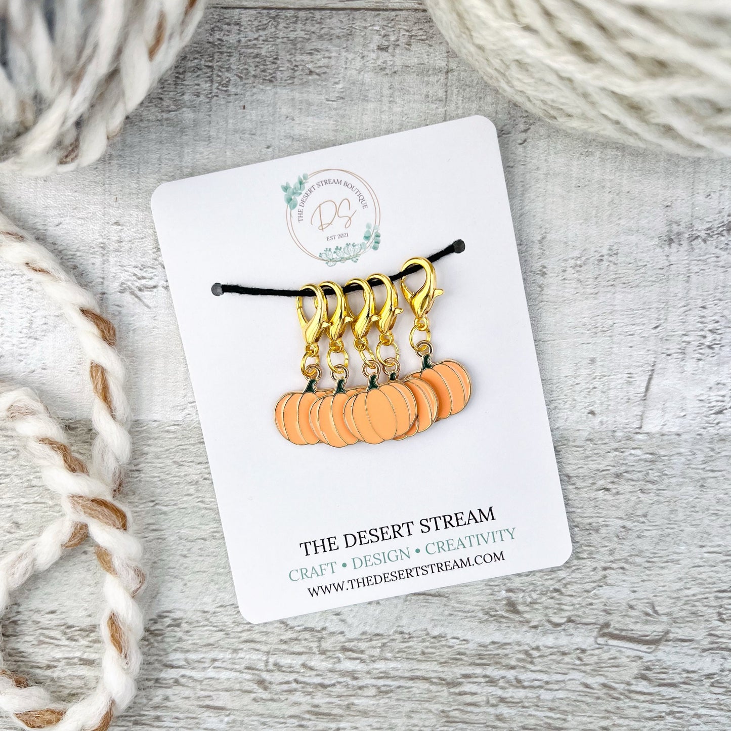 Pumpkin PSL Knitting Notions Tin Set