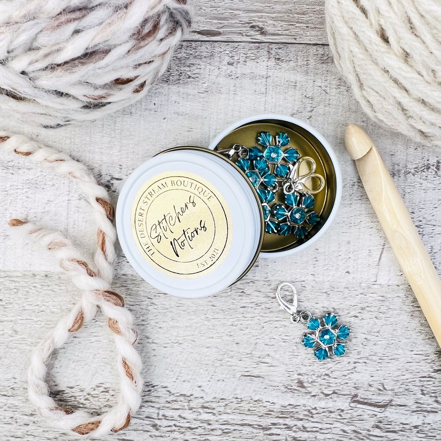 Snowflake Stitch Markers Set - Knitting and Crochet