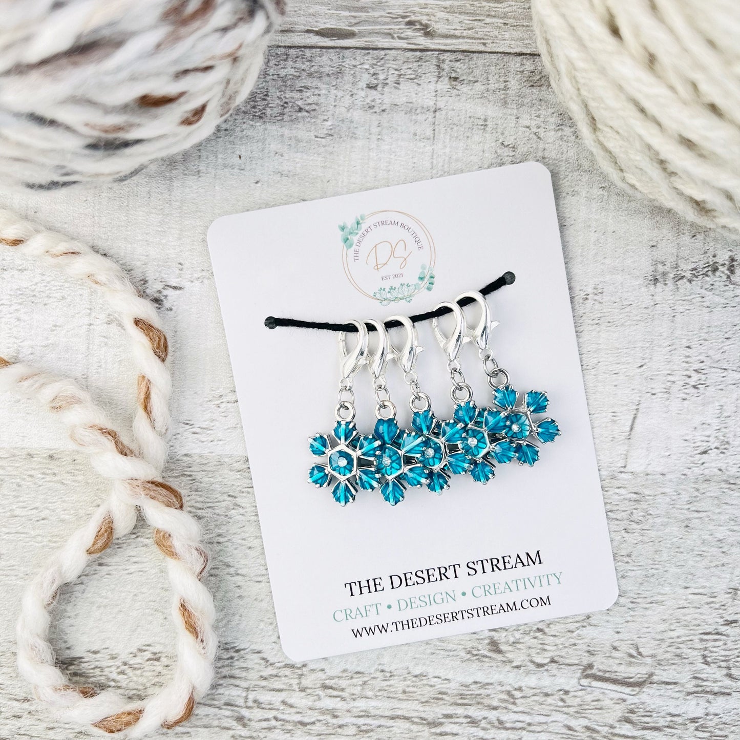 Snowflake Stitch Markers Set - Knitting and Crochet