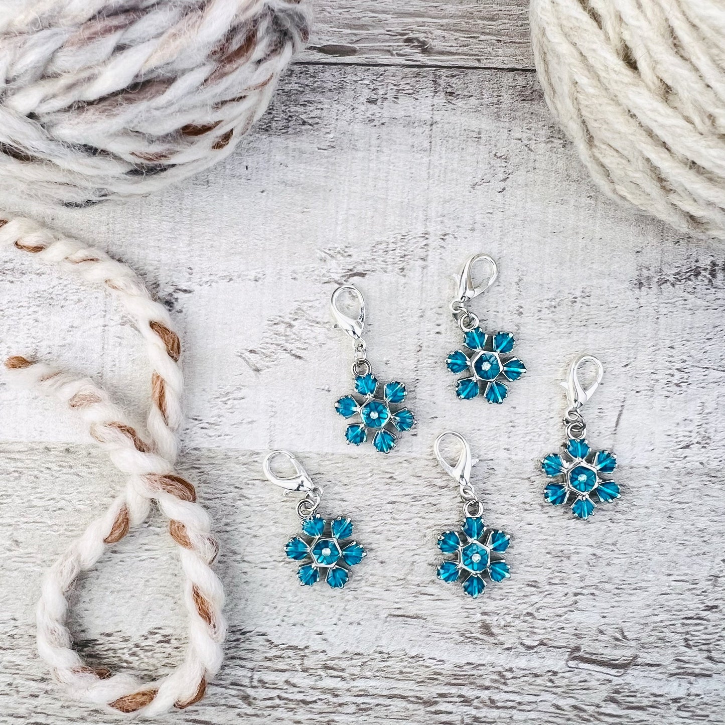 Snowflake Stitch Markers Set - Knitting and Crochet