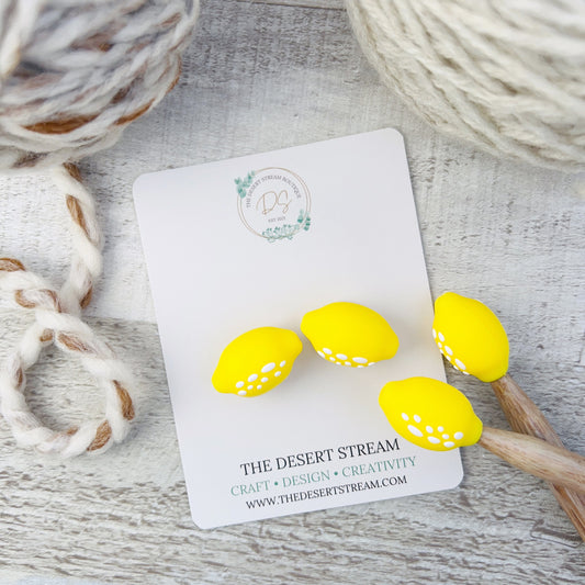 Lemon Stitch Stitch Stoppers Knitting Needle Point Protectors