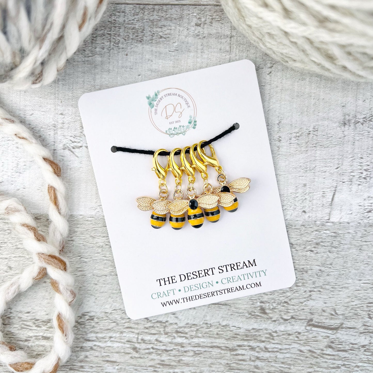Honey Bee Stitch Markers Set - Knitting and Crochet