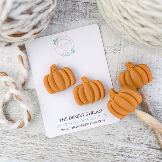 Pumpkin Stitch Stoppers Knitting Needle Point Protectors