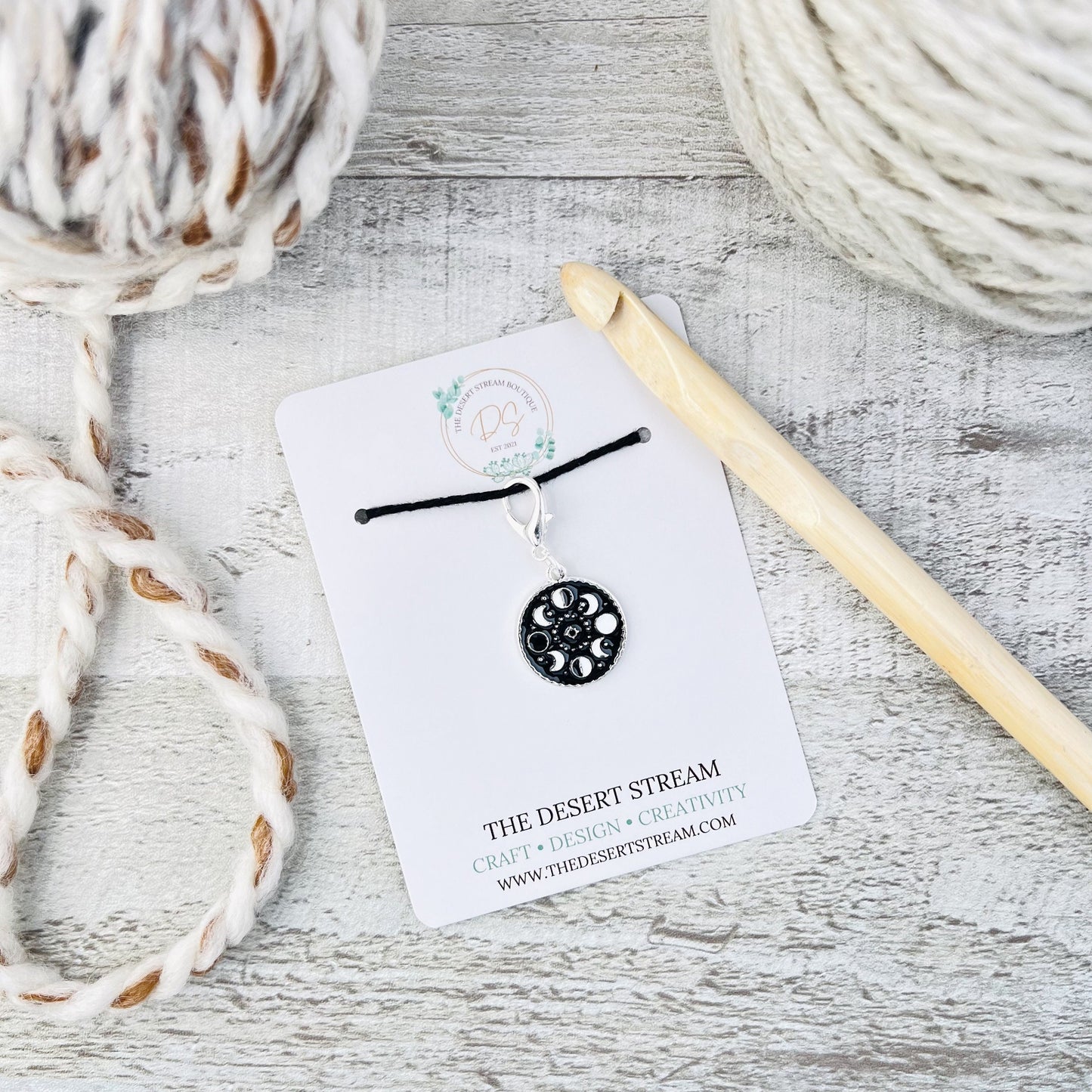 Moon Phase Stitch Marker - Knitting and Crochet