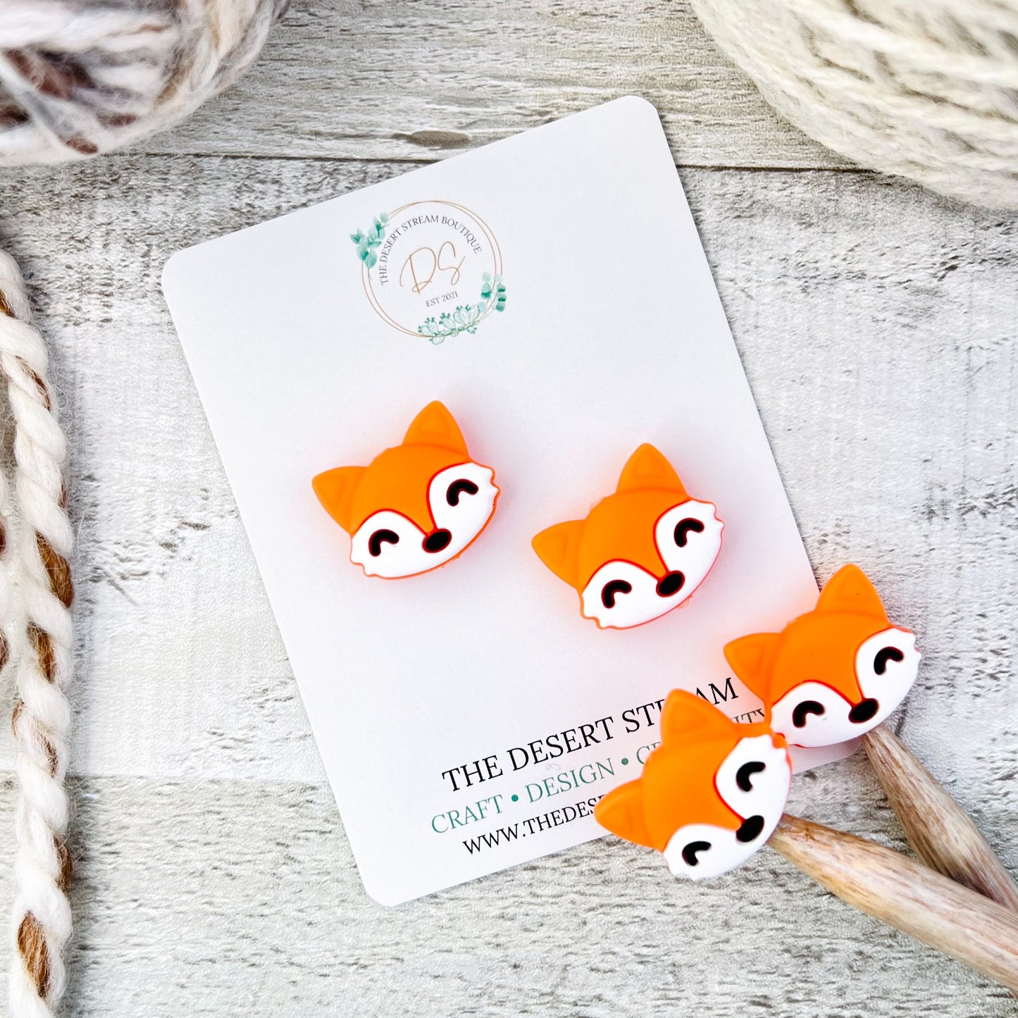 Fox Stitch Stoppers Knitting Needle Point Protectors