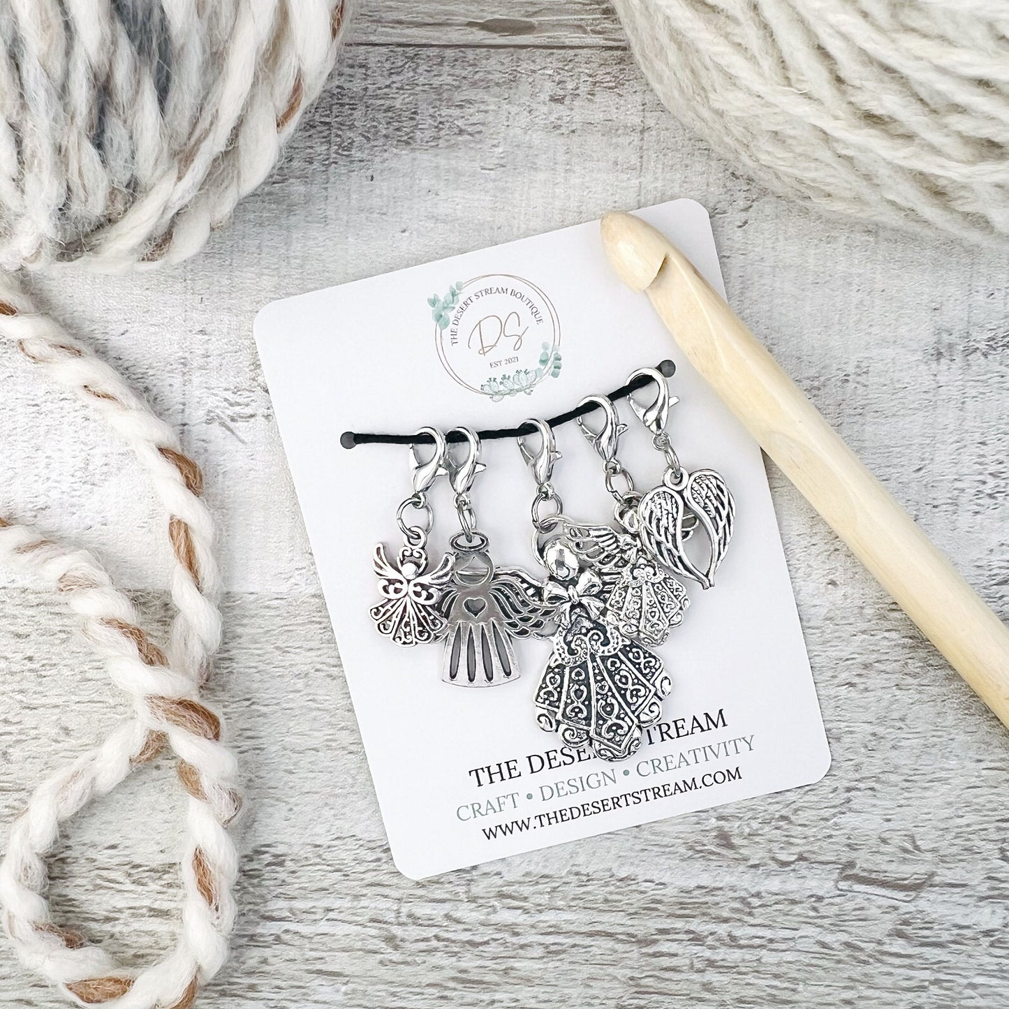 Angel Wings Stitch Markers Set - Knitting and Crochet