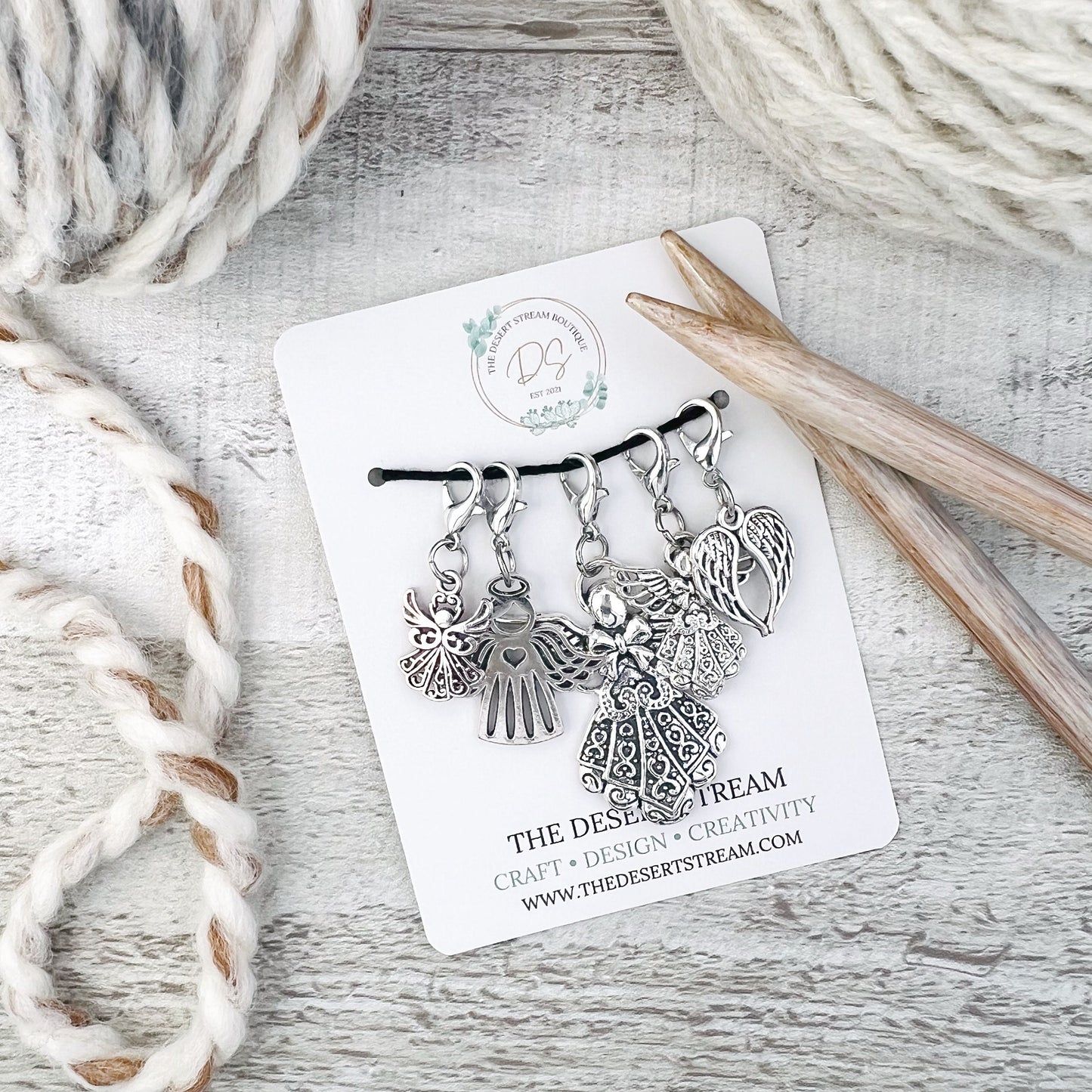 Angel Wings Stitch Markers Set - Knitting and Crochet
