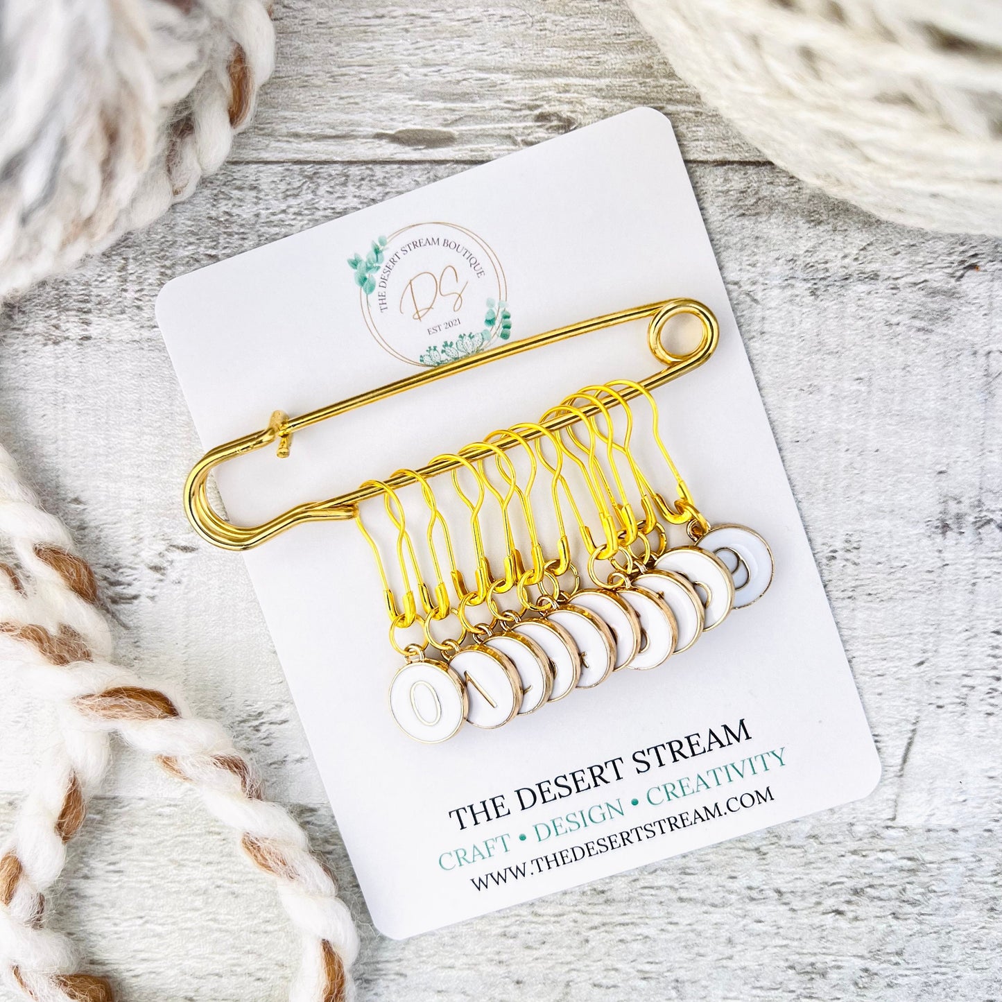 Numbered Stitch Markers Set for Knitting and Crochet