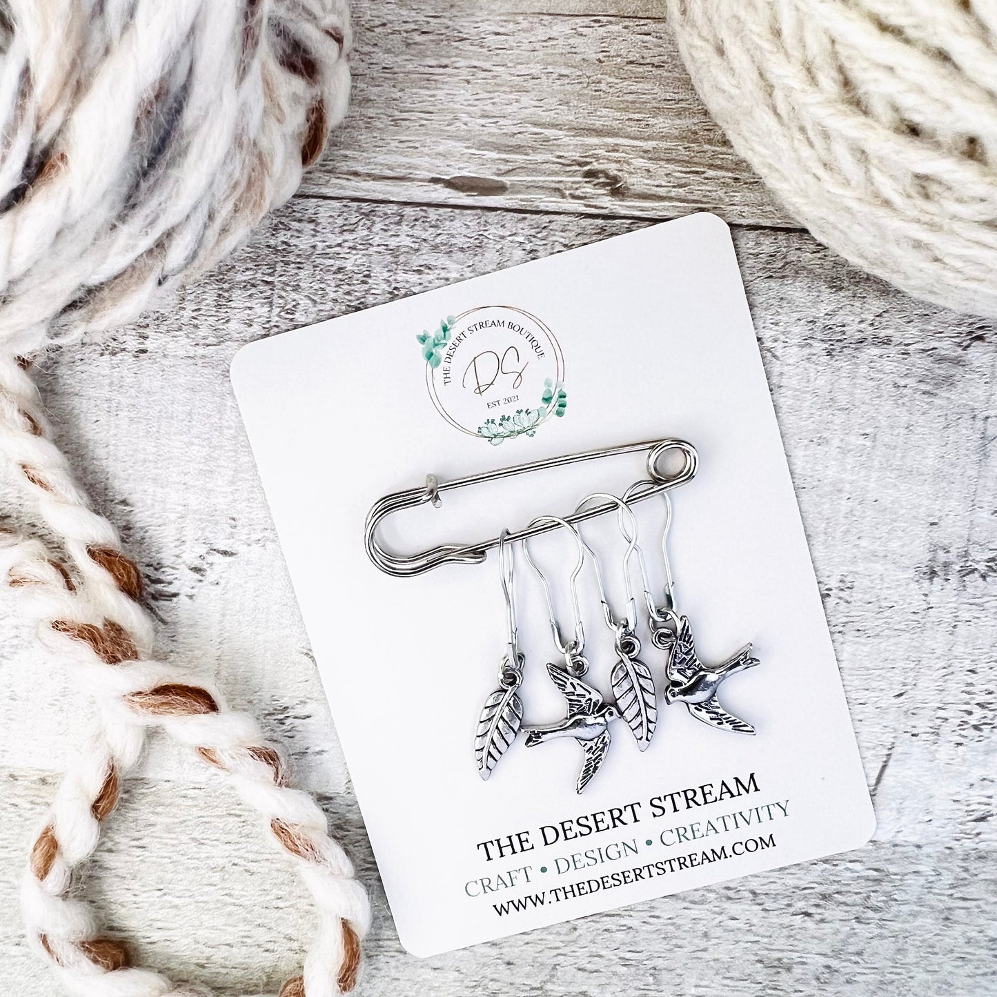 Birds Stitch Markers Set -  Knitting and Crochet