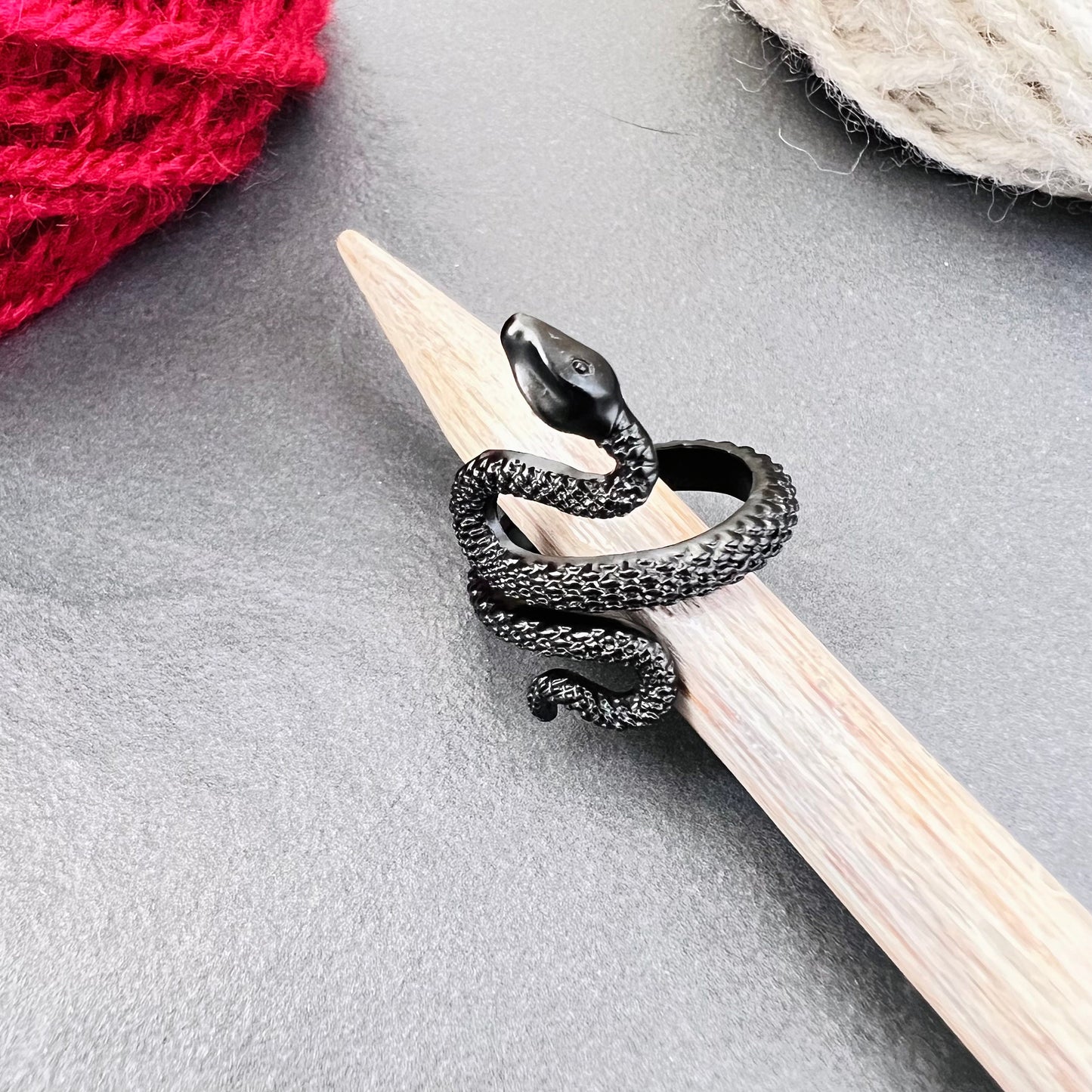 Black Snake Adjustable Tension Ring