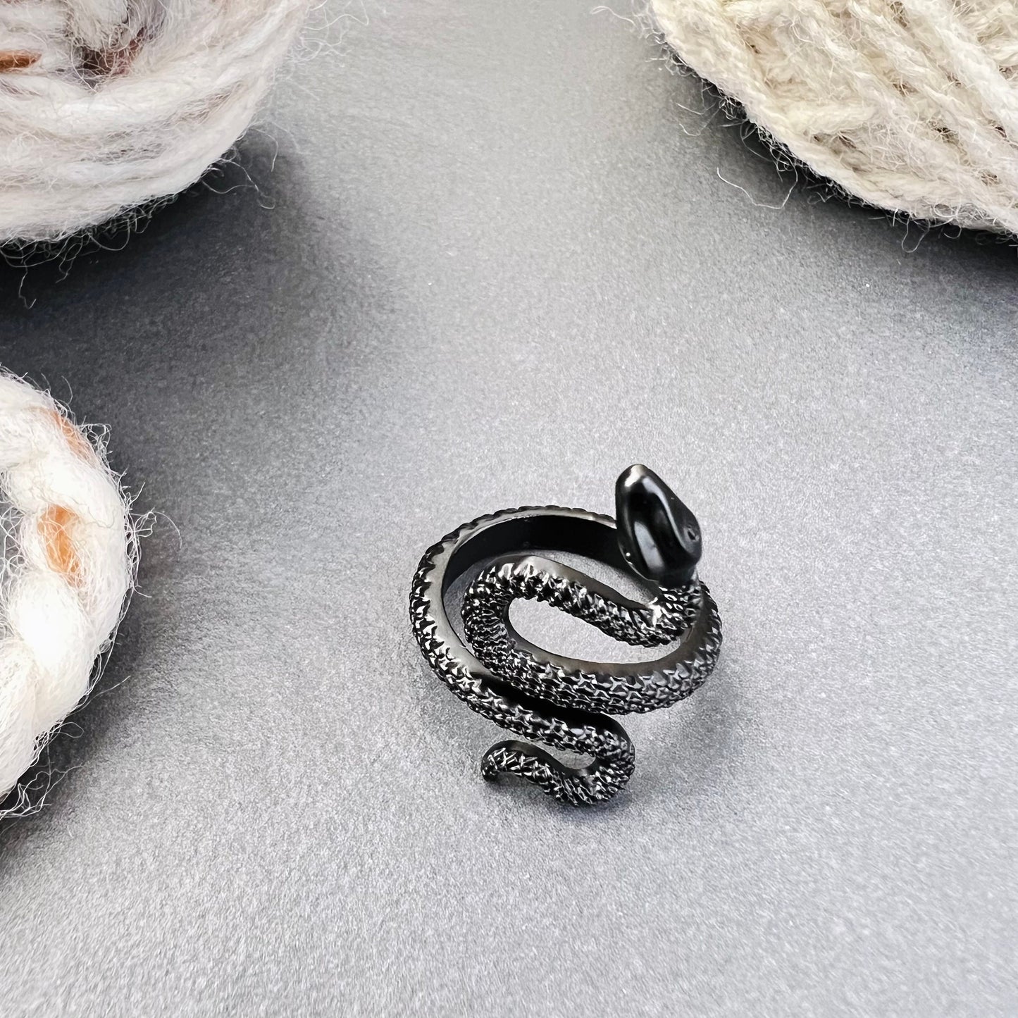 Black Snake Adjustable Tension Ring