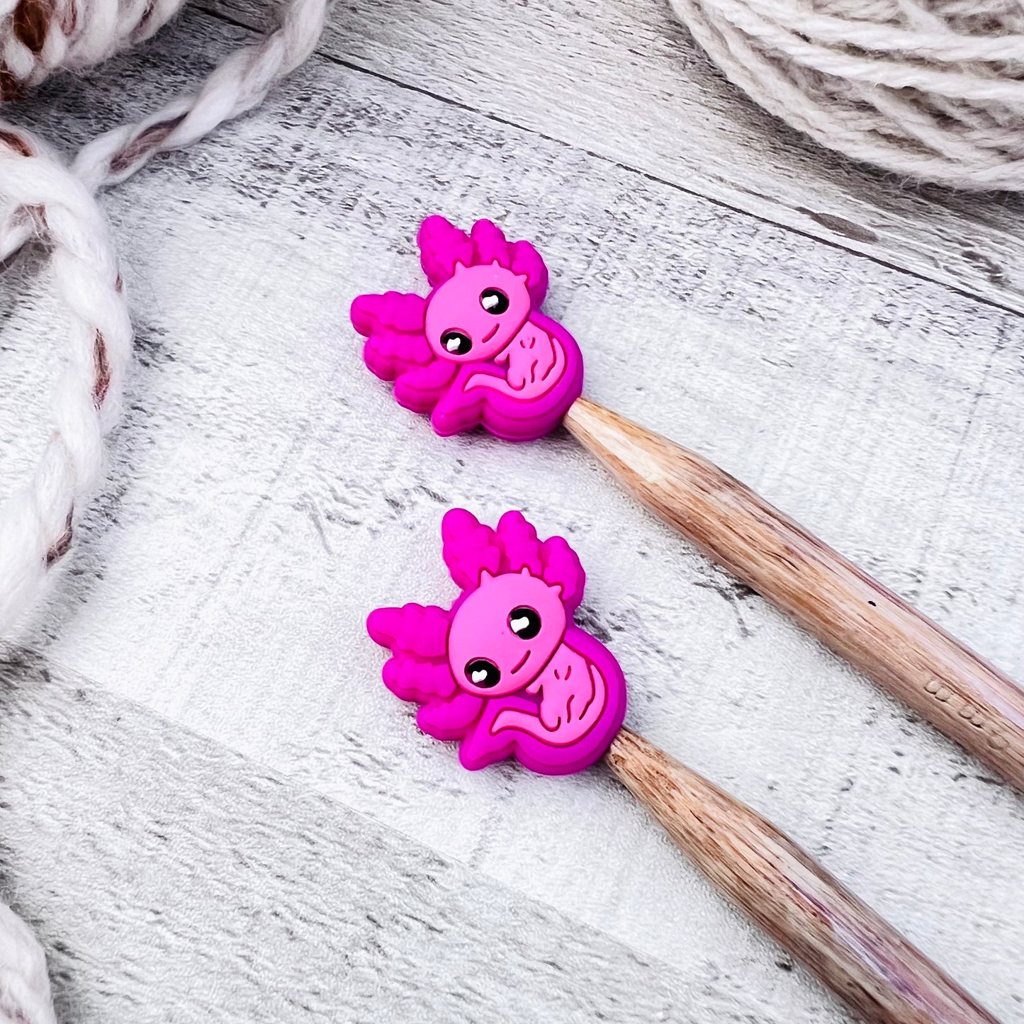 Axolotl Stitch Stoppers Knitting Needle Point Protectors