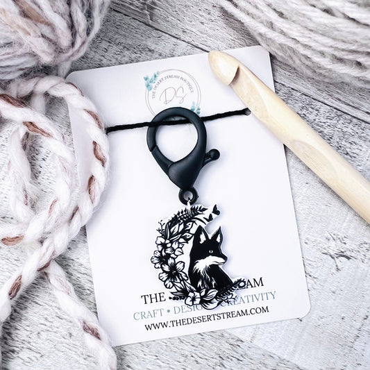 Floral Fox Jumbo Stitch Marker