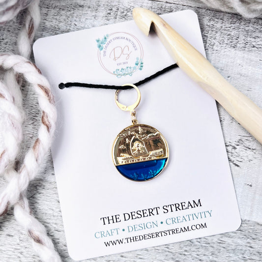 Pirate Ship Stitch Marker - Luxe Limited Collectors Edition - 18K Gold