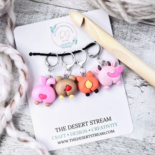 Furry Fannies Stitch Markers